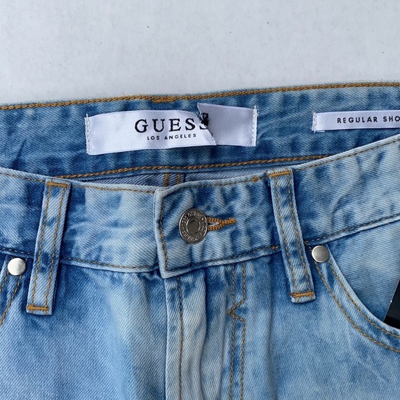 New GUESS Men's Regular Fit Denim Shorts SZ 32 - Picture 4 of 7